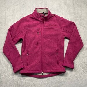 Prairie Mountain Softshell Jacket Women Small Pink Moab Utah Fleece Lined Zip Up